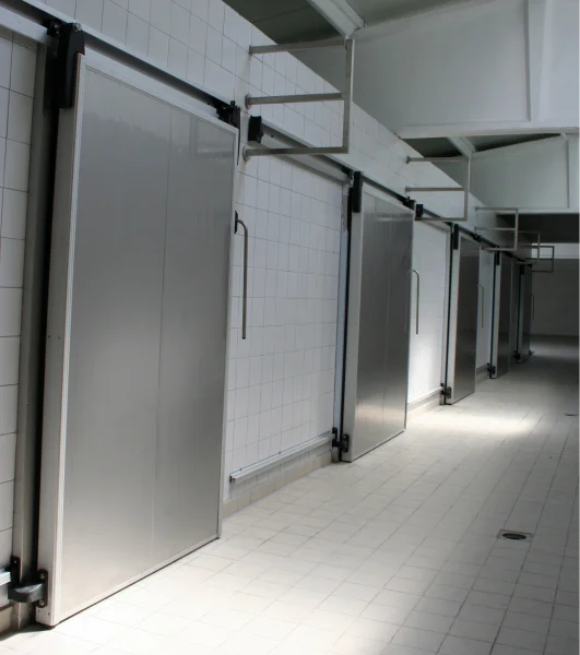 Process of a walk-in cooler repair.